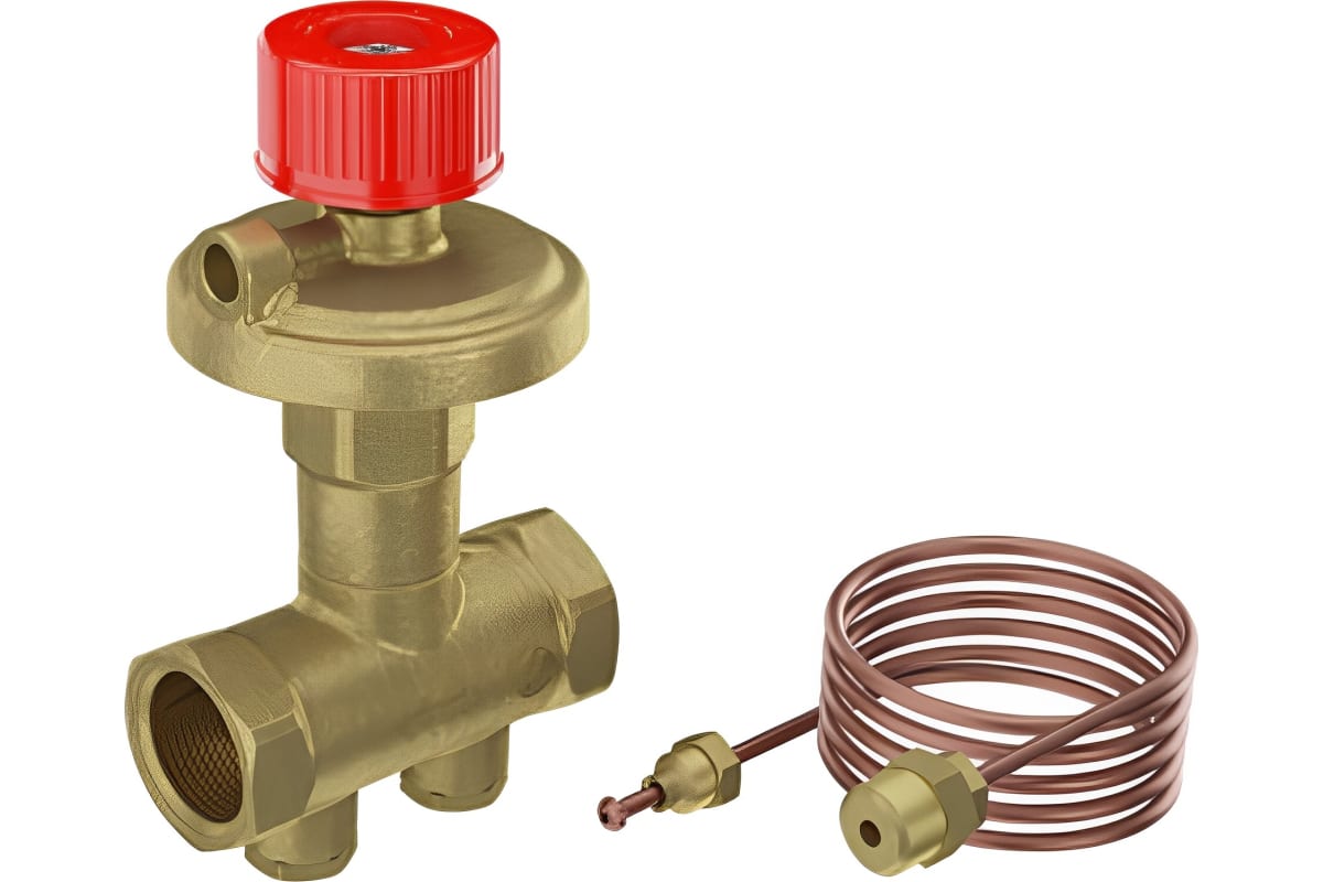 Клапан балансировочный автомат латунь R206C-1 ДУ 15 G1/2" 