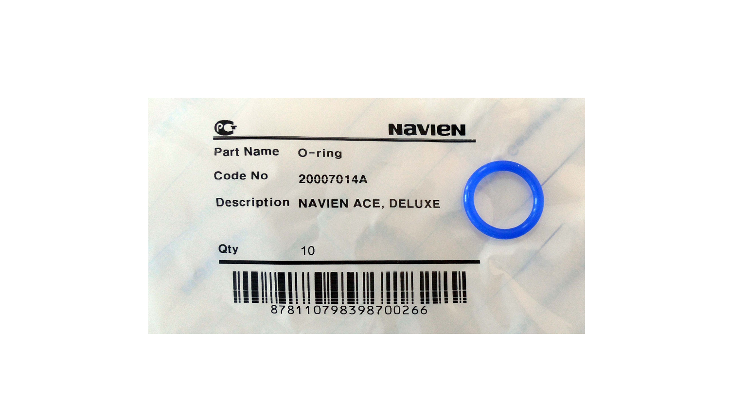 Кольцо уплотнительное для трубы подачи хол./гор. воды Navien к Deluxe/Ace/Atmo/Plus (20007014A)