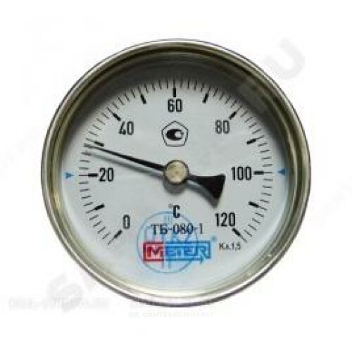 Термометр биметаллический ДК63 L=40мм G1/2" 120С ТБ63