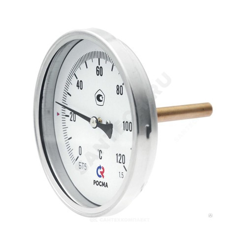 Термометр биметаллический ДК63 L=64мм G1/2" 160С БТ-31.211 