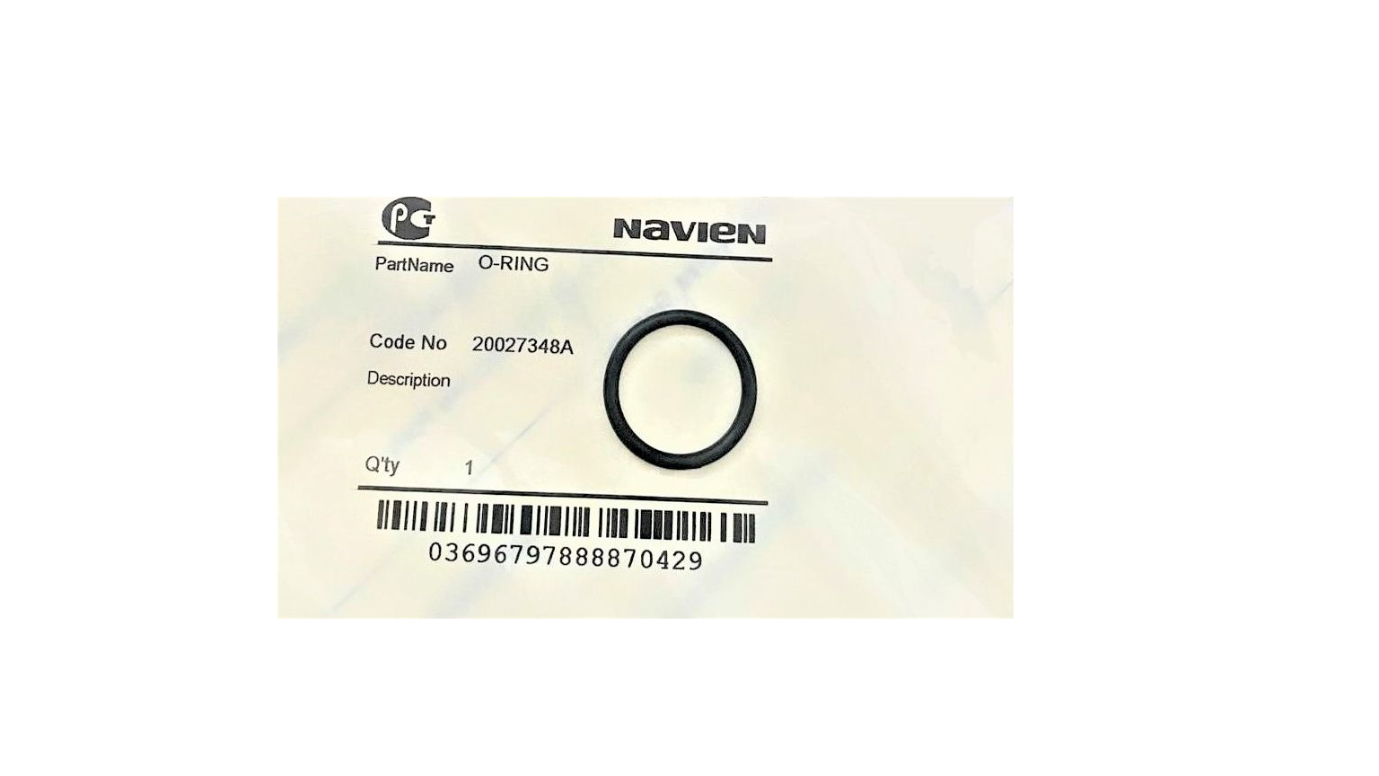 Кольцо уплотнительное для гидрогруппы и датчика протока Navien C/Е/S/ONE/NGB/EQB 08-24HW (20027348А)