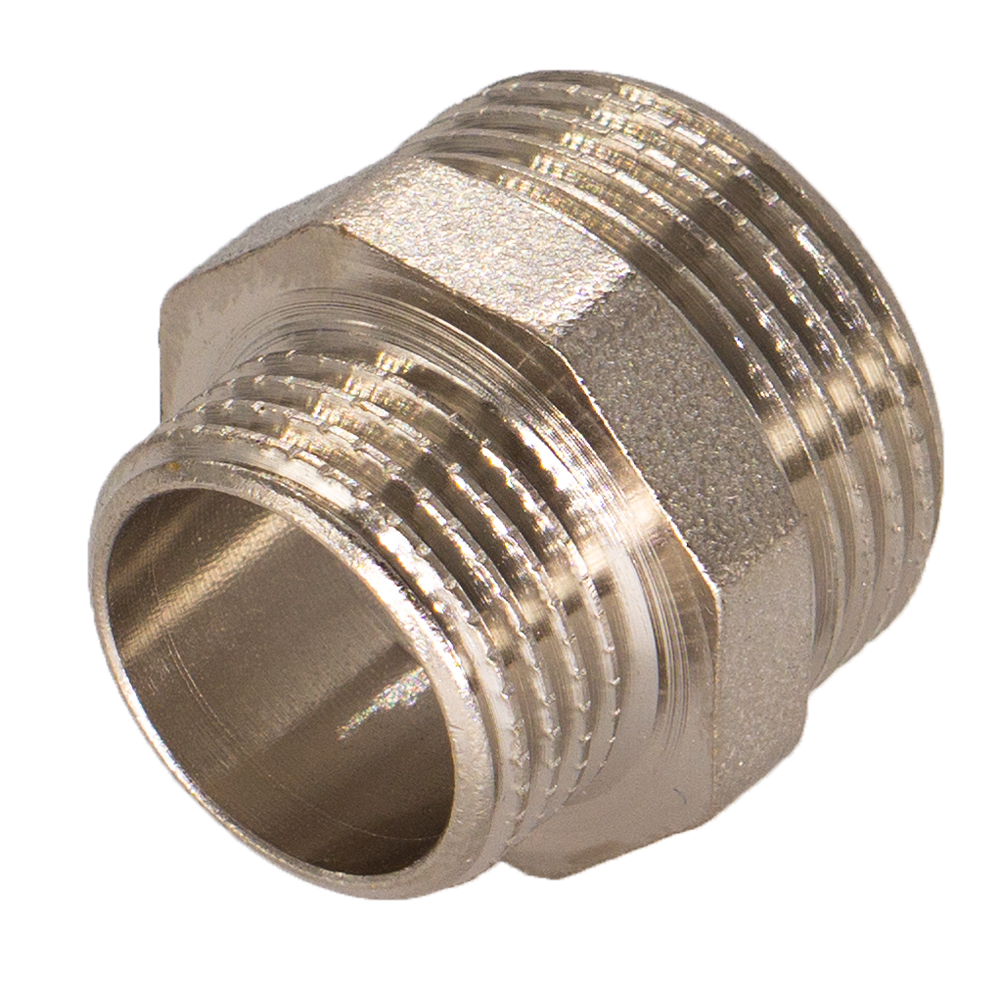 Ниппель переходной 1/2"-1.0" Н-Н латунь СТМ
