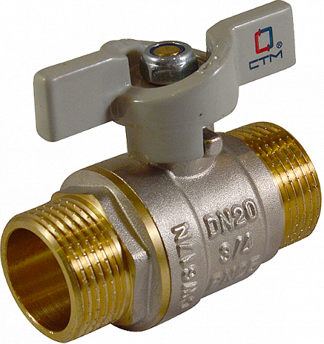 Кран шаровой 1/2" н/н бабочка СТМ