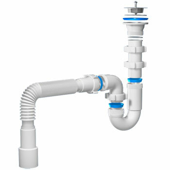 Сифон АНИ 1 1/2"*40 прямоточный с гибкой трубой 40*40/50 D0115